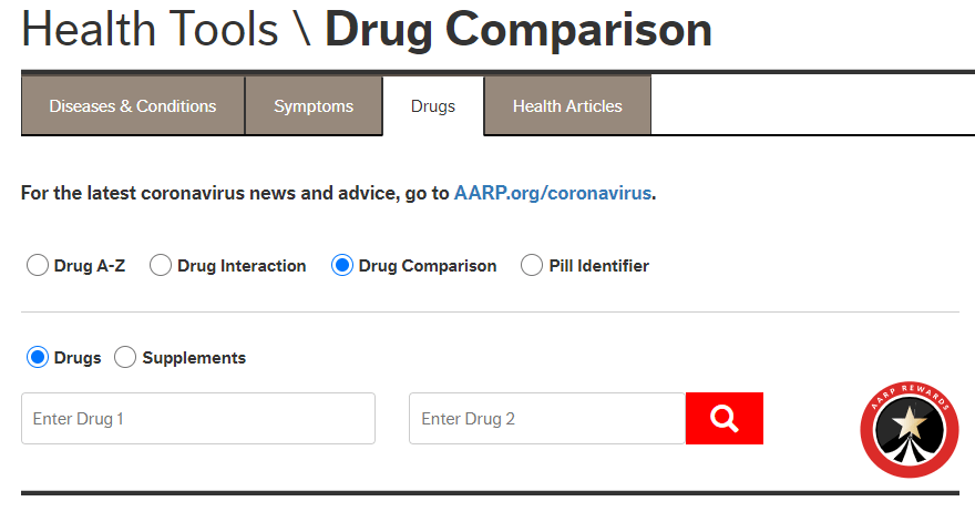 Multidrug Interactions Checker from AARP’s Health Tools
