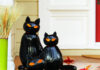 DIY black cat o'lanterns