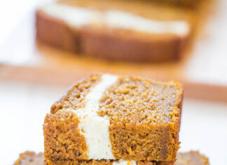 CREAM CHEESE-FILLED PUMPKIN BREAD