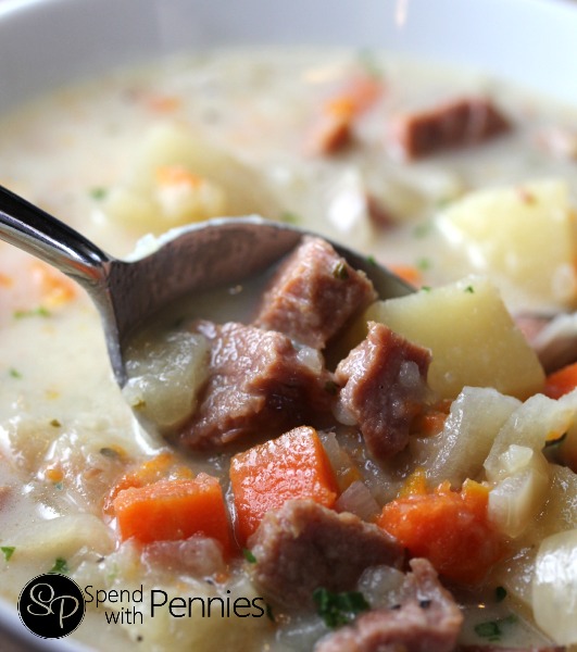 Easy Ham and Potato Soup in the CrockPot! - Easy Ham and Potato Soup in the CrockPot!