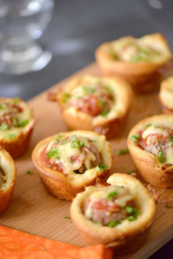Cheesy Meatball Cups