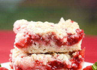 Simple Strawberry Crumb Bars