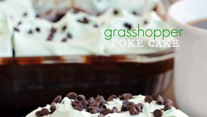 Grasshopper Poke Cake