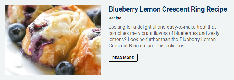 Blueberry Lemon Crescent Ring Recipe