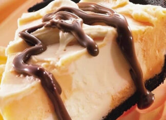 Orange Sherbet Frozen Ice Cream Pie Dessert Recipe