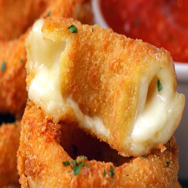 Mozzarella Stick Onion Rings