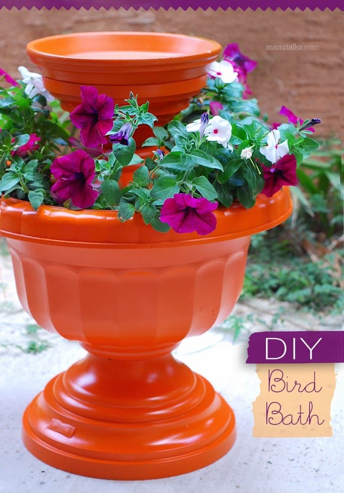 DIY-FLOWER PLANTER BIRD BATH ~ NONDON