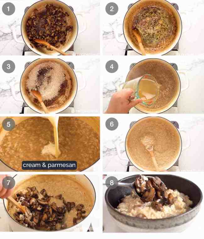 How to make Creamy Cauliflower Risotto with Mushrooms Recipe