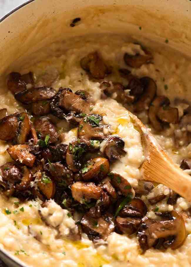 Creamy Cauliflower Risotto with Mushrooms Recipe