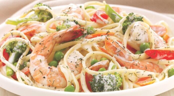 Seafood Shrimp Pasta Primavera Recipe