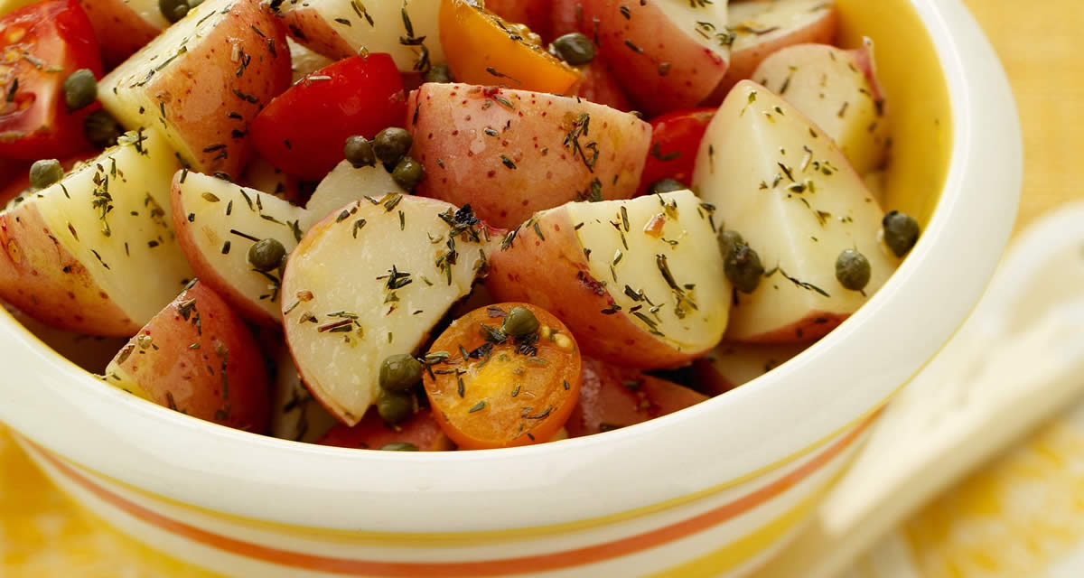 Healthy Mediterranean Herb Potato Salad Recipe \u2022 NONDON