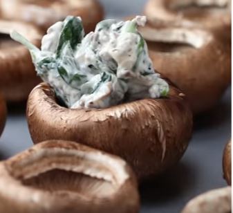 Creamy Spinach-Stuffed Mushrooms