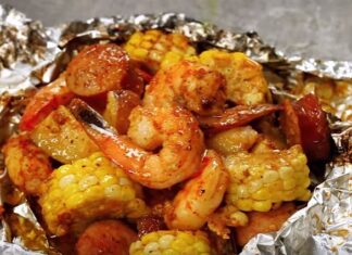 SHRIMP BOIL FOIL PACKETS. Packed with shrimp, andouille sausage, corn on the cob, and baby red potatoes, you have a full meal right in these packets, packed with so much flavor and just the right amount of heat.