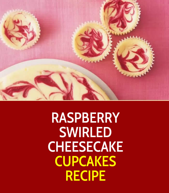 Raspberry Swirled Cheesecake Cupcakes Recipe #Raspberry #Cheesecake #Cupcakes #Recipe #RaspberryRecipe #CheesecakeRecipe #CupcakesRecipe #CupcakeRecipe #Cupcake #grahamcracker #creamcheese #cheese #vanillaextract #holidayRecipe #holidayCakes #holidayCake #dessert #Raspberries