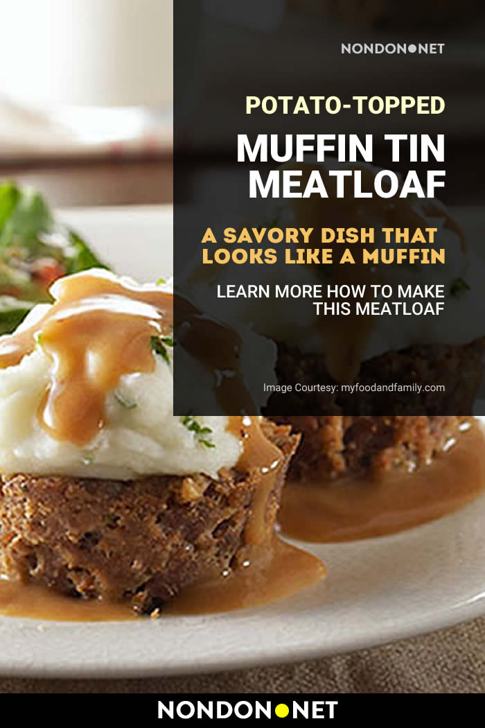 Potato-Topped Muffin Tin Meatloaf - A Savory Dish That Looks Like a Muffin #Potato #Muffin #SavoryDish #Meatloaf #TinMeatloaf #ToppedMuffin #MuffinTin #BigRed #CheddarCheese #Cheese #BeefGravyMix #BeefGravy #MeatloafRecipe #quickRecipe #SimpleRecipe #BBQSauce