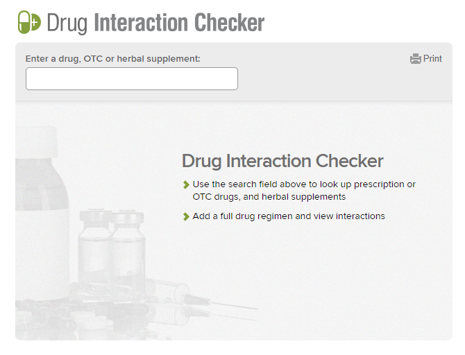 Drug Interaction Checker by MedScape